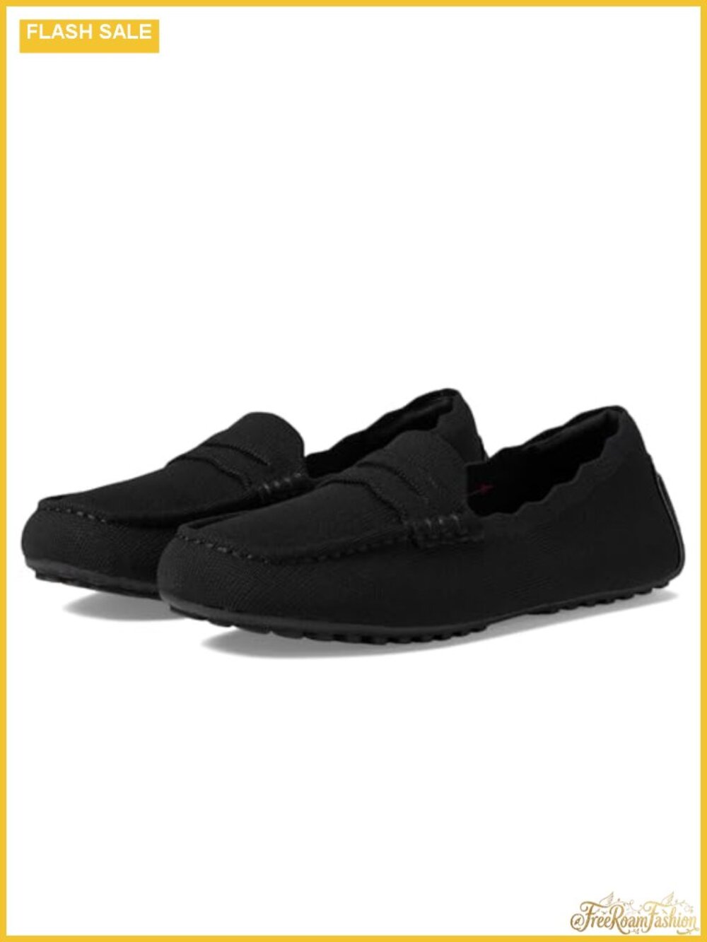 Women's Penny Loafer Scalloped Trim Vegan Memory Foam Dress Shoes
